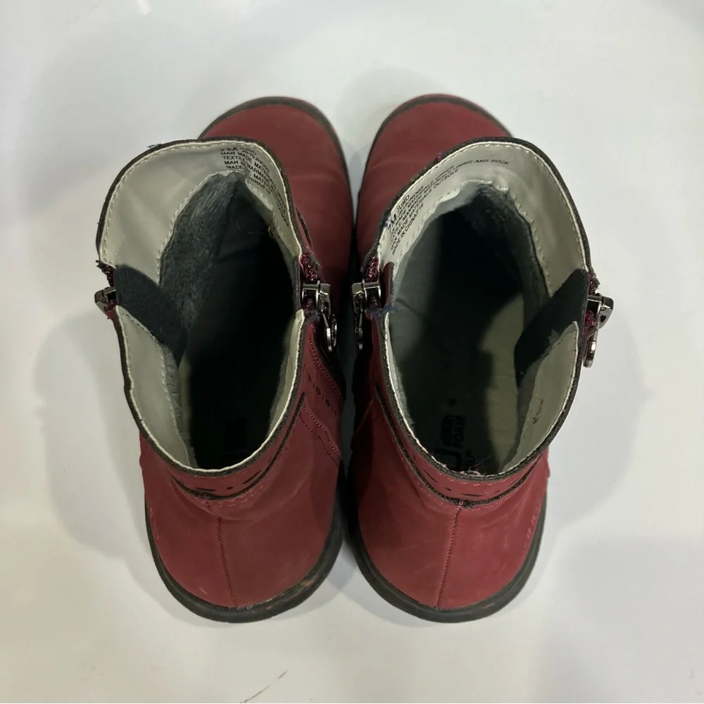 JBU by Jambu Juno maroon faux leather ankle boots‎ women’s size 7 casual winter